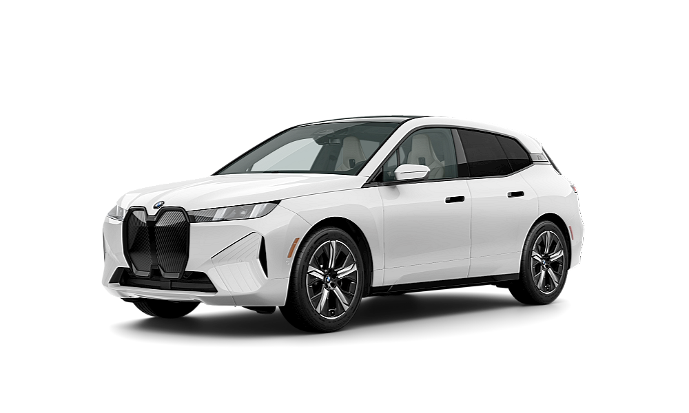 Voxcar BMW iX SUV in Alpine White Non-Metallic, VANCOUVER
